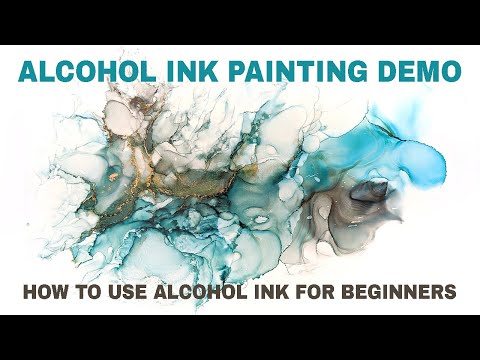 ALCOHOL INK PAINTING DEMO - How to Use Alcohol Inks for Beginners. AUG,2020