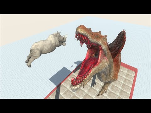 Giant Spinosaurus Swallows the units - Animal Revolt Battle Simulator