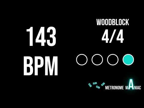 Metronome 143 BPM 4/4 - Woodblock