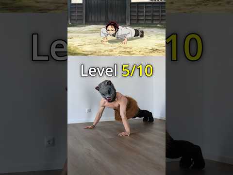 level 10 impossible Inosuke pose?💀 #demonslayer #inosuke #tanjiro #zenitsu #flexibility #gym #anime