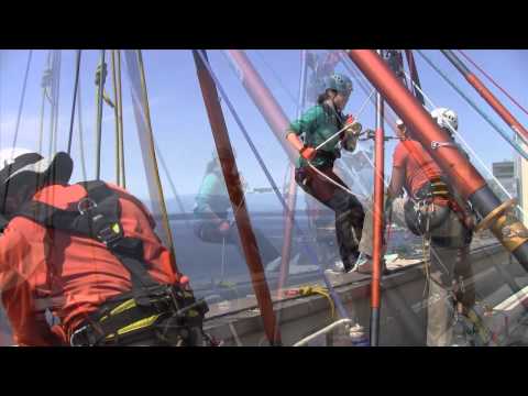 Ron and Don's Ron Upshaw and Libby Denkman rappell 40-stories for a good cause