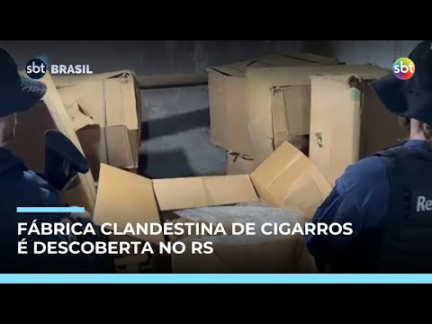 Operação no RS prende cinco suspeitos de fábrica clandestina de cigarros | #SBTBrasil