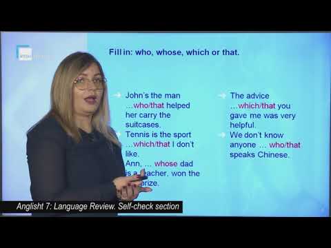 Anglisht 7 - Language review. Self-check section.