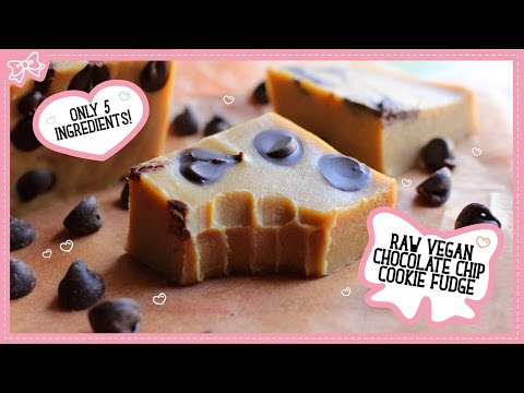 Raw Vegan Chocolate Chip Cookie Fudge with Only 5 Ingredients! Collab with MindOverMunch!
