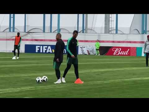 the training of the national team of Portugal in Russia, Cristiano Ronaldo