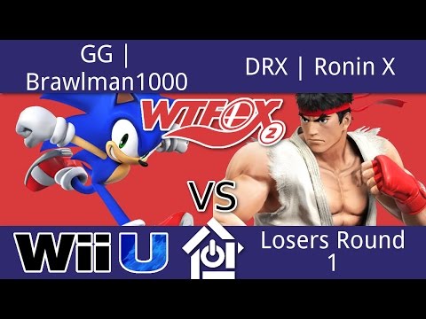 WTFox2 - GG | Brawlman1000 (Sonic) vs DRX | Ronin X (Ryu) - Smash 4 Losers Round 1
