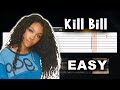 Kill Bill - SZA - EASY Guitar tutorial (TAB AND CHORDS)
