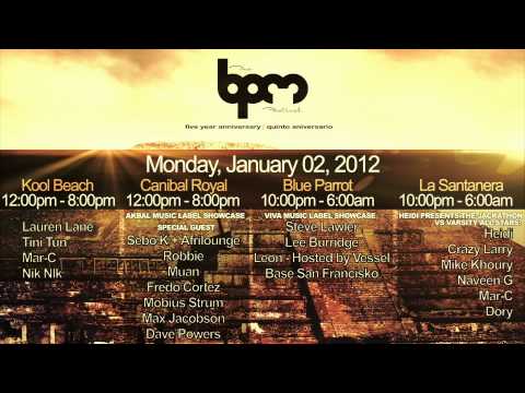 The BPM Festival 2012 - Daily Event Line-Ups