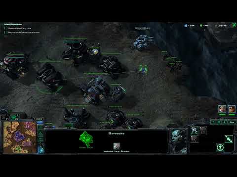 StarCraft Mass Recall 8.0.1 Terran Campaign 09. "Biting The Bullet"