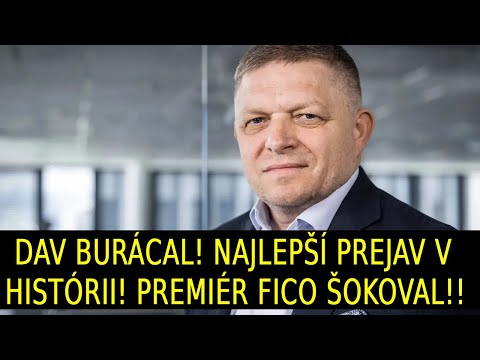Dav burácal! Najlepší prejav v histórii! Premiér Robert Fico šokoval!
