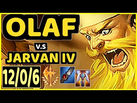 DJOKO (OLAF) vs JARVAN IV - 12/0/6 KDA JUNGLE GAMEPLAY - EUW Ranked GRANDMASTER