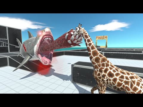 All Unit ESCAPE & Run Away  FROM ALIEN SPINOSAURUS - Animal Revolt Battle Simulator