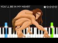 Tarzan You Ll Be In My Heart Phil Collins EASY Piano Tutorial
