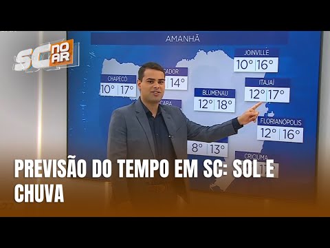 Central do Tempo - Sol e chuva nesta segunda-feira em Santa Catarina