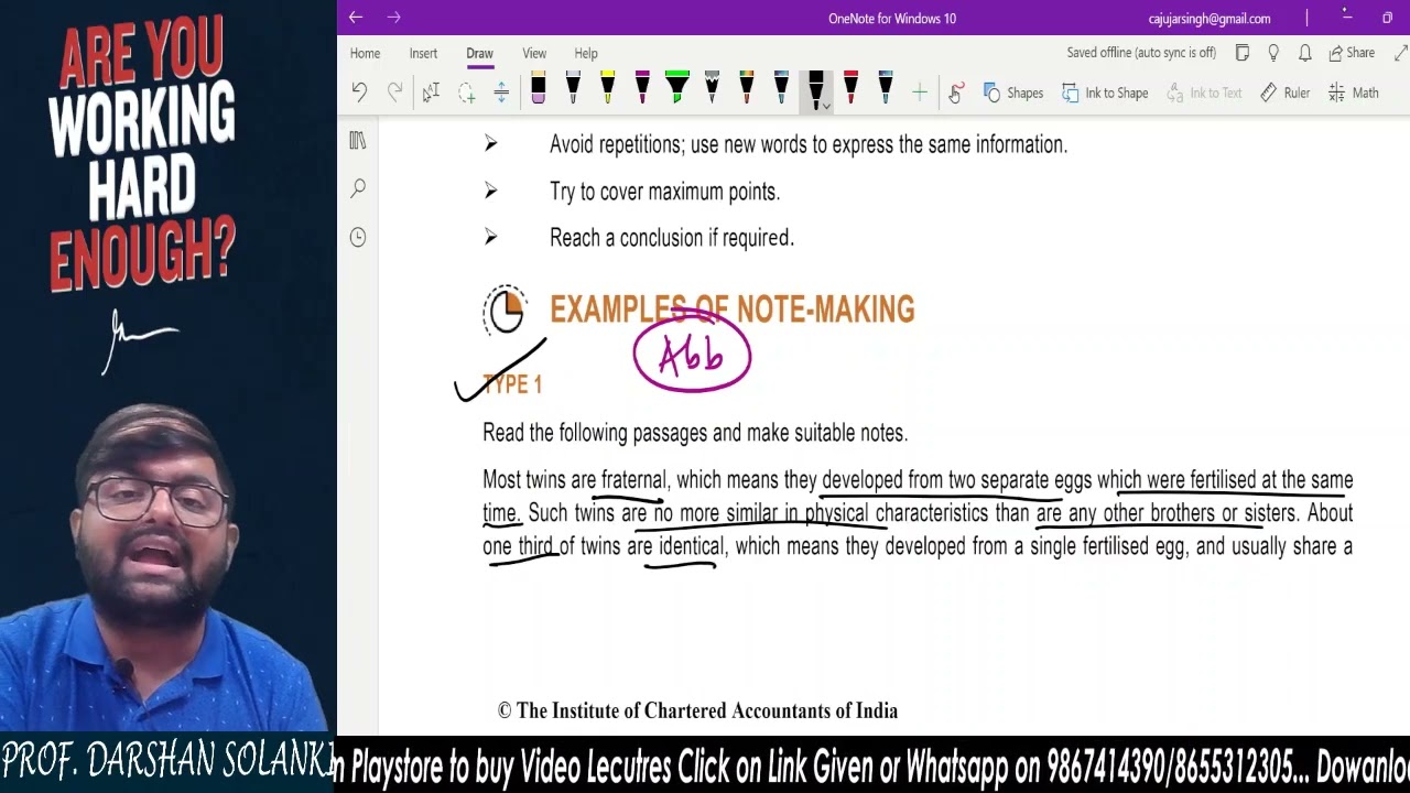 CA FOUNDATION - BCR NOTE MAKING CHAPTER QUICK REVISION FOR DEC.22 EXAMS