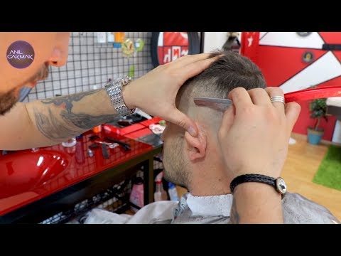 ASMR BARBER haircut | HAIR TRIM, SCISSORS.. RAZOR asmr SOUNDS AT MY asmr BARBER SHOP