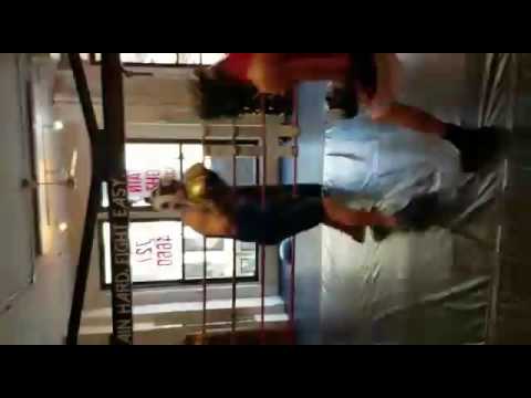 Sparing with Martin Rios