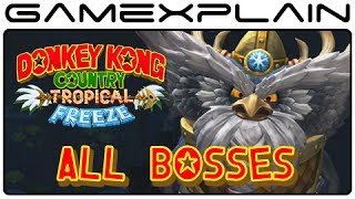 All Boss Fights in Donkey Kong Country: Tropical Freeze (Boss Battles - 1080p Wii U - Japanese Ver.)