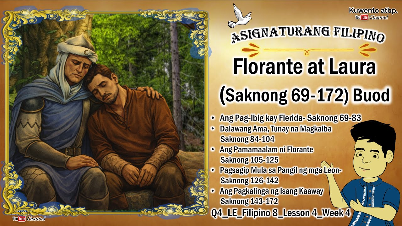 Florante at Laura Saknong 69-172 Buod | Filipino 8 Lesson 4 Week 4