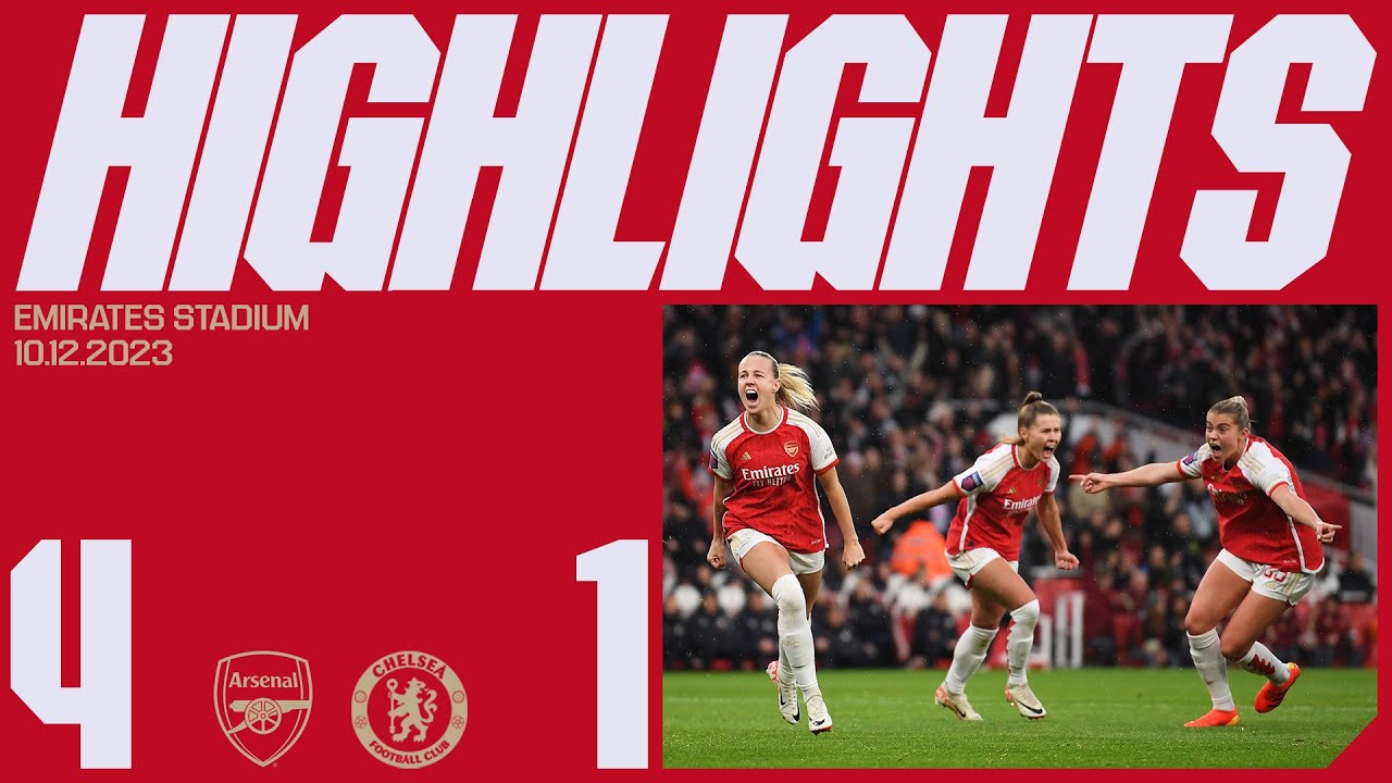 HIGHLIGHTS | Arsenal 4-1 Chelsea | Meado screamer, Ilestedt's header and Russo's brace | WSL