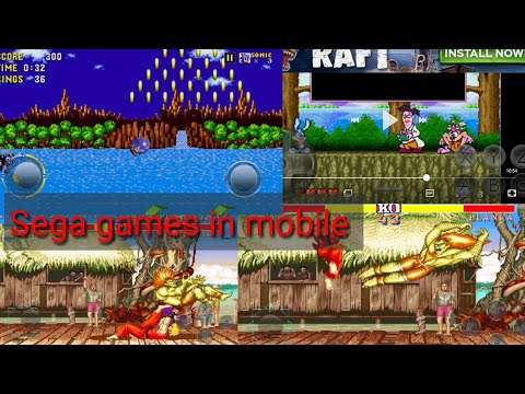 sega game play on mobile/street fighter /tiny toon/sonic