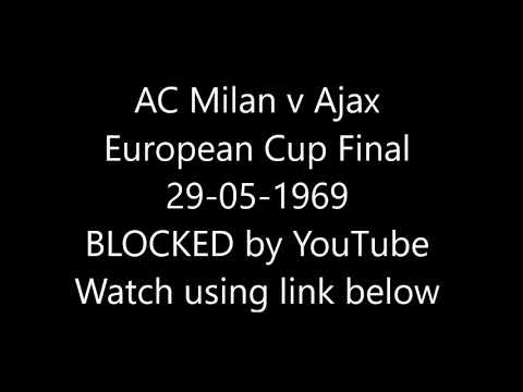AC Milan v Ajax European Cup Final 29-05-1969