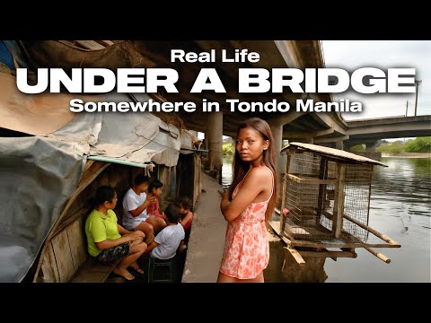 They Live Under a Bridge in Manila Philippines - Off the Beaten Path Walk [4K HDR]
