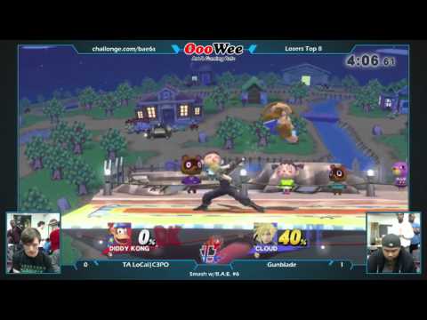 Smash w/ BAE 6 - TA LoCal | C3PO (Diddy) Vs. HBA | Gunblade (Cloud)