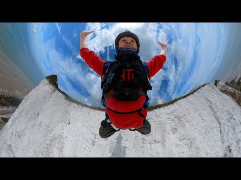 BASE jump at White Cliffs of Dover