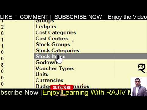 Stock Item Opening Balance in Tally ERP9 | Tally CHapter 46
