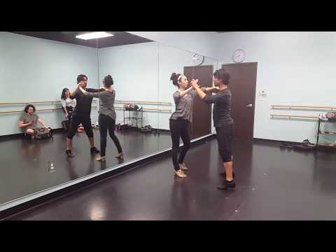 Intermediate American silver cha cha: Aida, three step turn, swivels, and Cuban breaks.