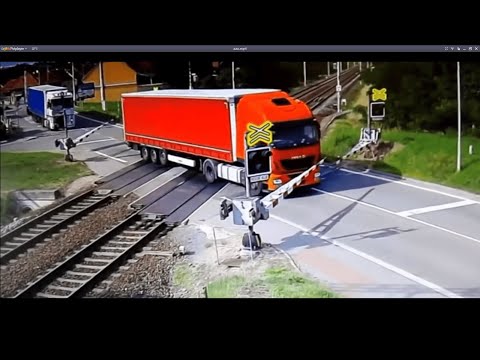 TRAINS Crashing into SEMI TRUCKS & CARS | CLOSE CALL, DANGEROUS RAILROAD CROSSING, TRAIN DERAILMENT