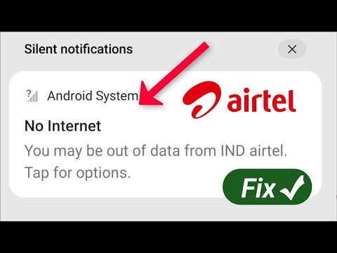 No internet you may be out of data from airtel | You may be out of data.tap for more options