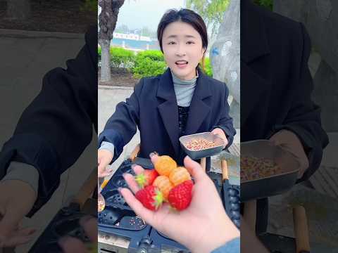 😱 Une sœur pauvre a préparé une glace incroyable à l’orange et à la fraise ! 🍓🍊🍦❤️!! #shorts
