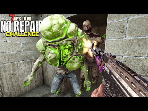 BRAVING the BASEMENT! | 7 Days to Die - NO REPAIR CHALLENGE (Ep 34)