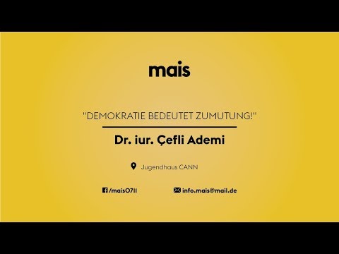 "Demokratie bedeutet Zumutung!" / Dr. iur. Ҫefli Ademi