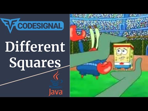 Different Squares Codesignal 55 Java Solution