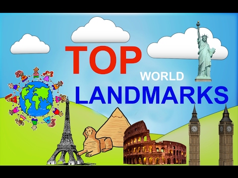 Top 5 famous Landmarks of the world for children. educational video for kids. Sightseeings