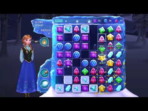 Frozen Free Fall: Snowball Fight Level 192 Walkthrough, No Power Ups
