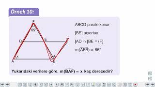 Eğitim Vadisi TYT Geometri 13.Föy Paralelkenar, Eşkenar Dörtgen Konu Anlatım Videoları