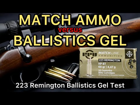 .223 MATCH GRADE vs. GEL!! 223 Remington PPU Match 69gr HPBT Ammo Test