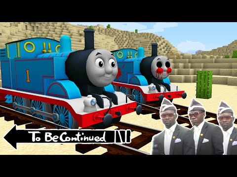 Return of THOMAS THE TANK ENGINE.EXE in Minecraft - Coffin Meme Real Pj Masks