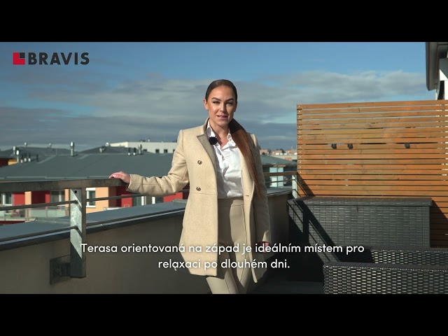 Beautiful apartment for sale 4+kk, 113 m² with a terrace of 29 m², Šlapanice u Brna, Brněnská Pole street, air conditioning, cellar, parking space