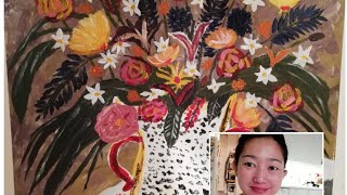 ACRYLIC PAINTING #4 // flowers in a vase