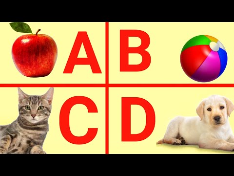 a for Apple b for ball c for cat d for dog ,all Alphabet with cartoon ।Kids New World 24
