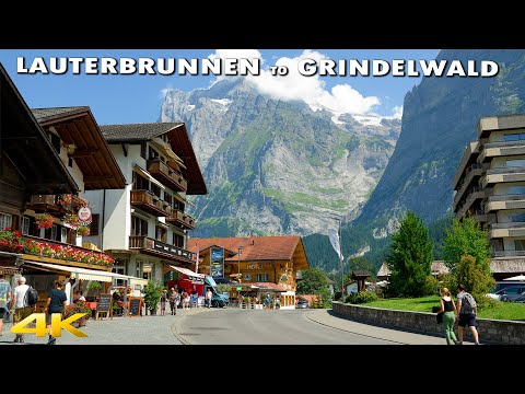 LAUTERBRUNNEN to GRINDELWALD THE MOST SCENIC DRIVE IN SWITZERLAND 4K 60p 🇨🇭
