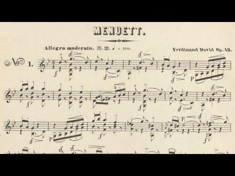 Suite for Violin Solo Op.43 By Ferdinand David (with Score)
