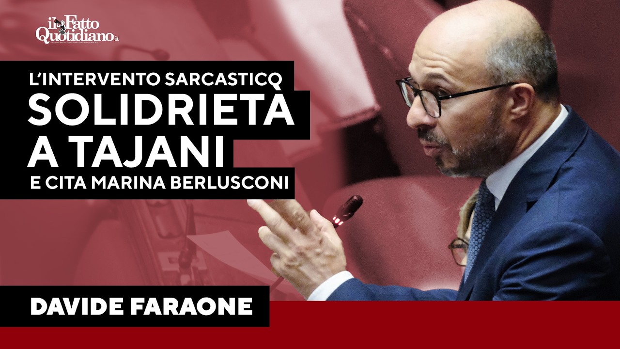 L'ironia di Faraone: "Solidarietà a Tajani. Costretto a rinnegare sé stesso per l'ideologia Maga"