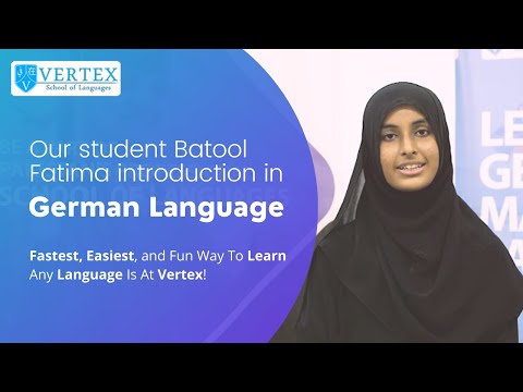 Our student Batool Fatima Introduction in German language and enroll yourself in our language school