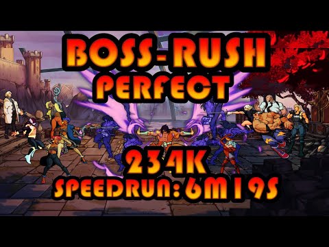 Streets of Rage 4/ V6 DLC/ Shiva/ Boss Rush/ Full Combo (Speedrun 6m19s)!